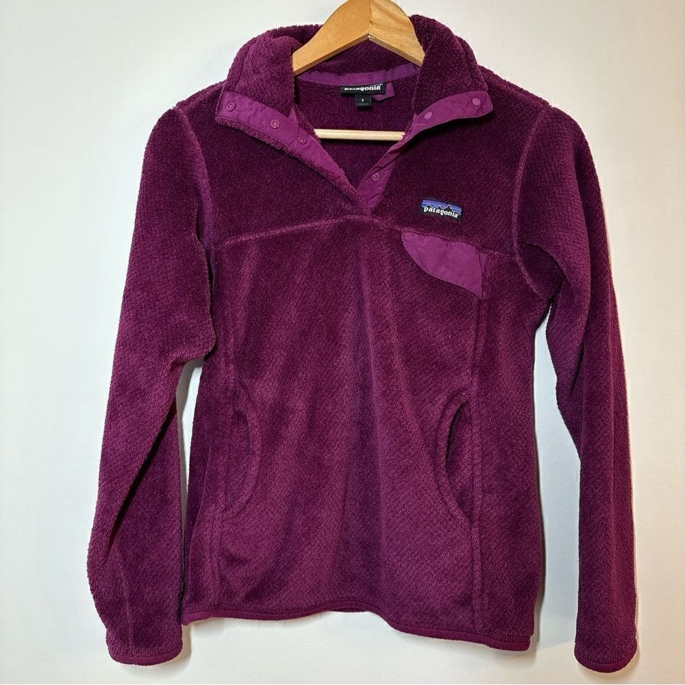 Patagonia Re Tool Snap T Fleece Pullover Sweater Womens Size Small Purple